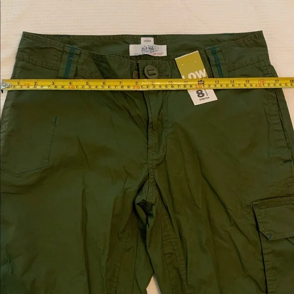 Old Navy Dark Green Cargo low waist straight leg Pants size 8 - Picture 9 of 12